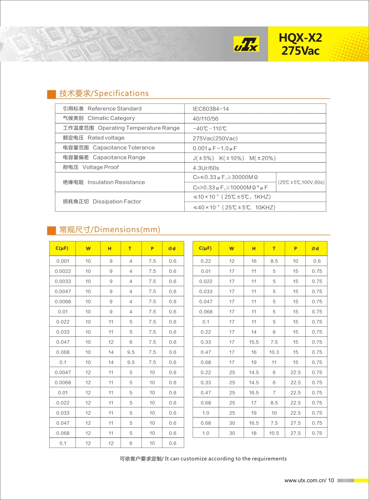 Our capacitors are applied to electronics and electrical systems